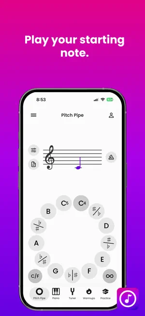 Pocket Pitch - The Singer App screenshot 1