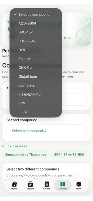 Peptide Connexion screenshot 4