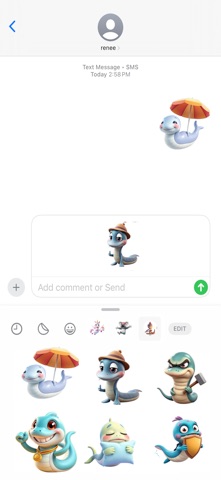 超级滑溜鳗鱼贴纸 screenshot