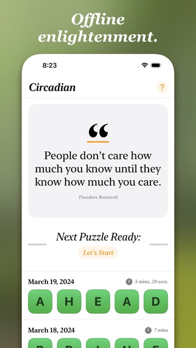 Circadian: Word Game Screenshot