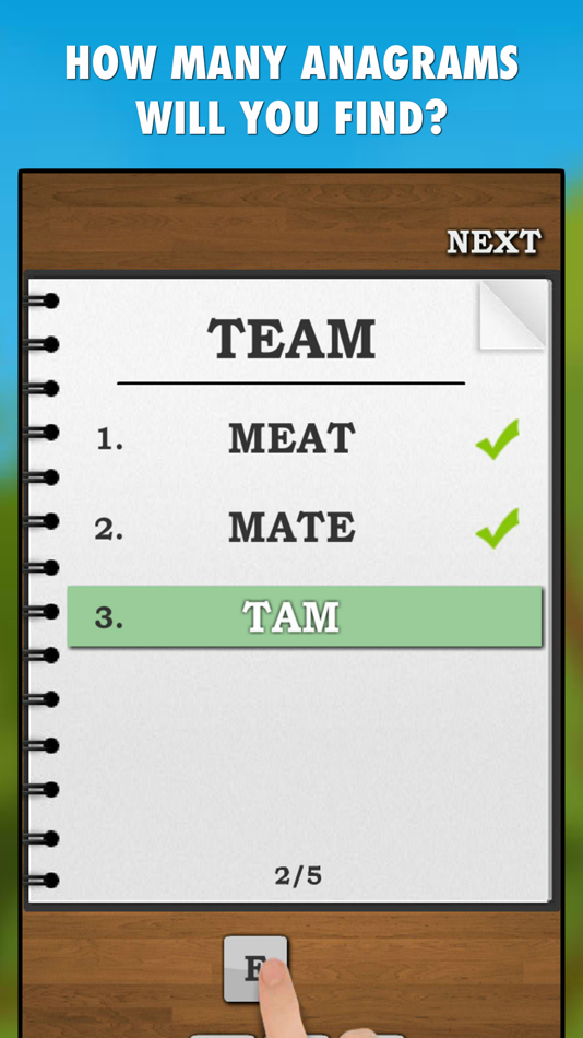 #1. Anagrams Guessing Game (iOS) 由: Michal Sajban