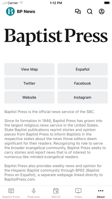 Baptist Press Screenshot
