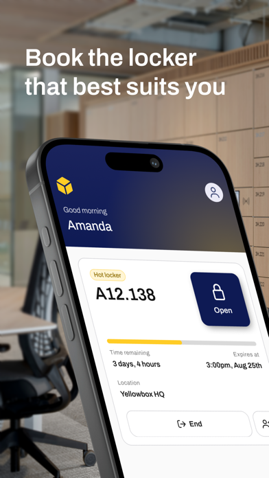 Yellowbox: Smart Lockers app screenshot