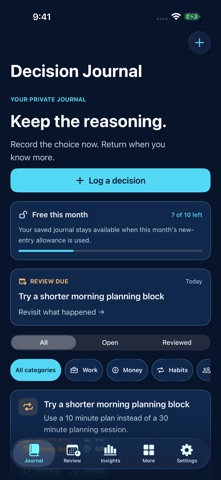 Decision Journal: Logbook Screenshot 1 of 5