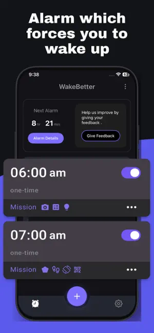 WakeBetter : Alarm & Routine screenshot 1