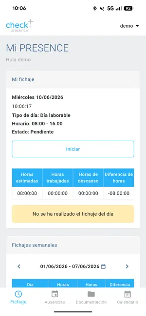 PresencePlus iPhone screenshot 2