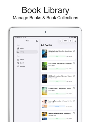 EpubReader - EPUB Book Reader iPad screenshot