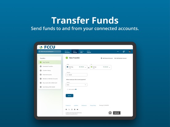 FCCU Mobile Banking iPad screenshot 4 - Finance app