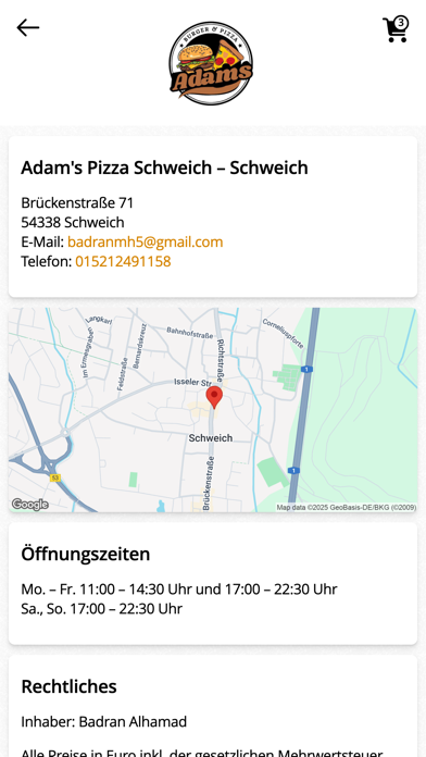 Adam's Pizza Schweich screenshot