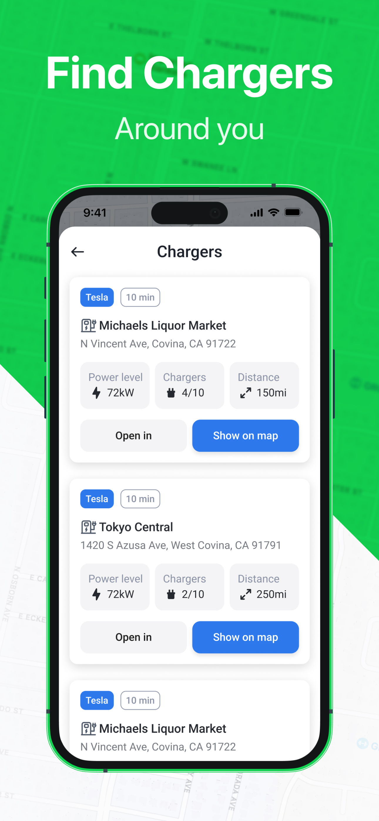 Charging stations: EV & Tesla