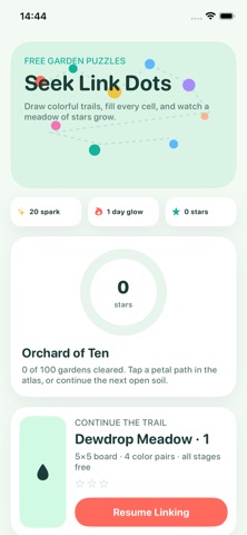 Seek Link Dots iPhone screenshot