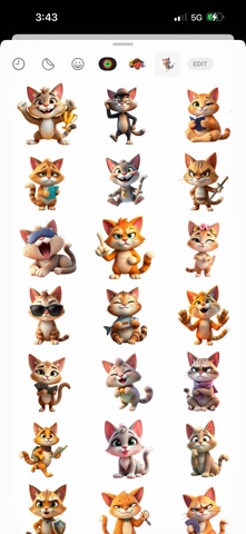 Super Sassy Cat Stickers iPhone screenshot
