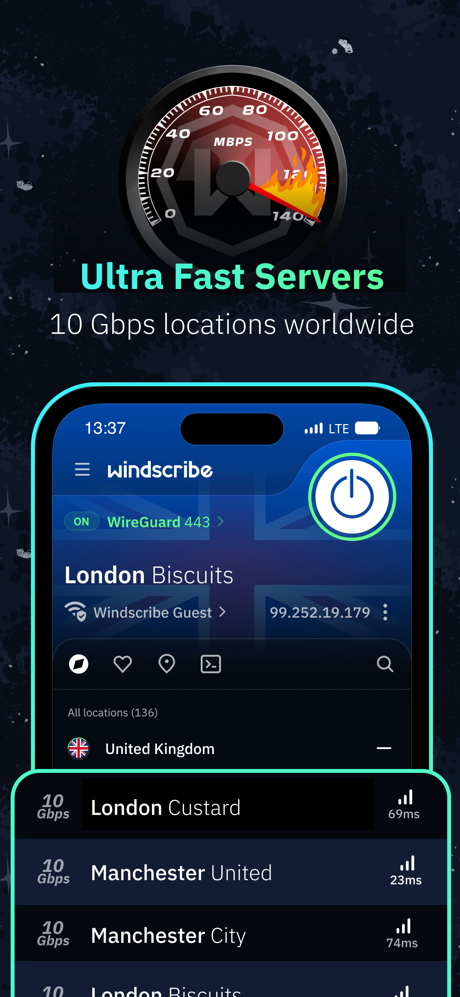 VPN Windscribe: Fast & Secure screenshot 4