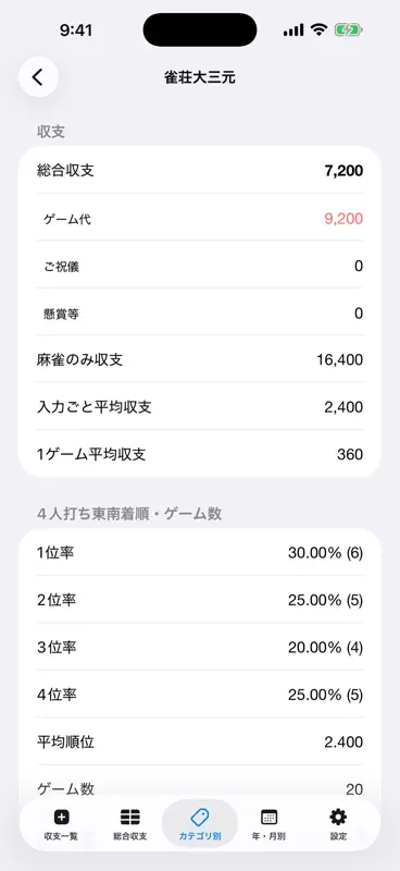 麻雀収支帳 screenshot 8 of 10