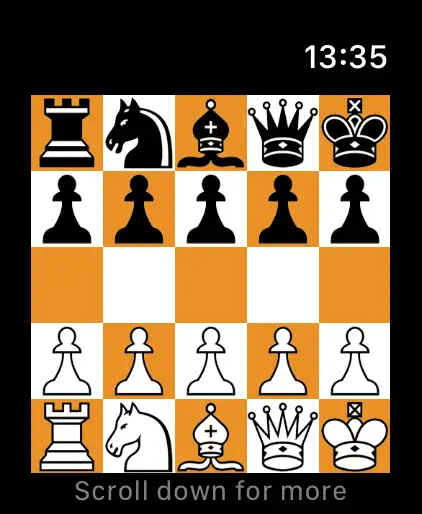 Screenshot #1 pour Mini Chess on Watch