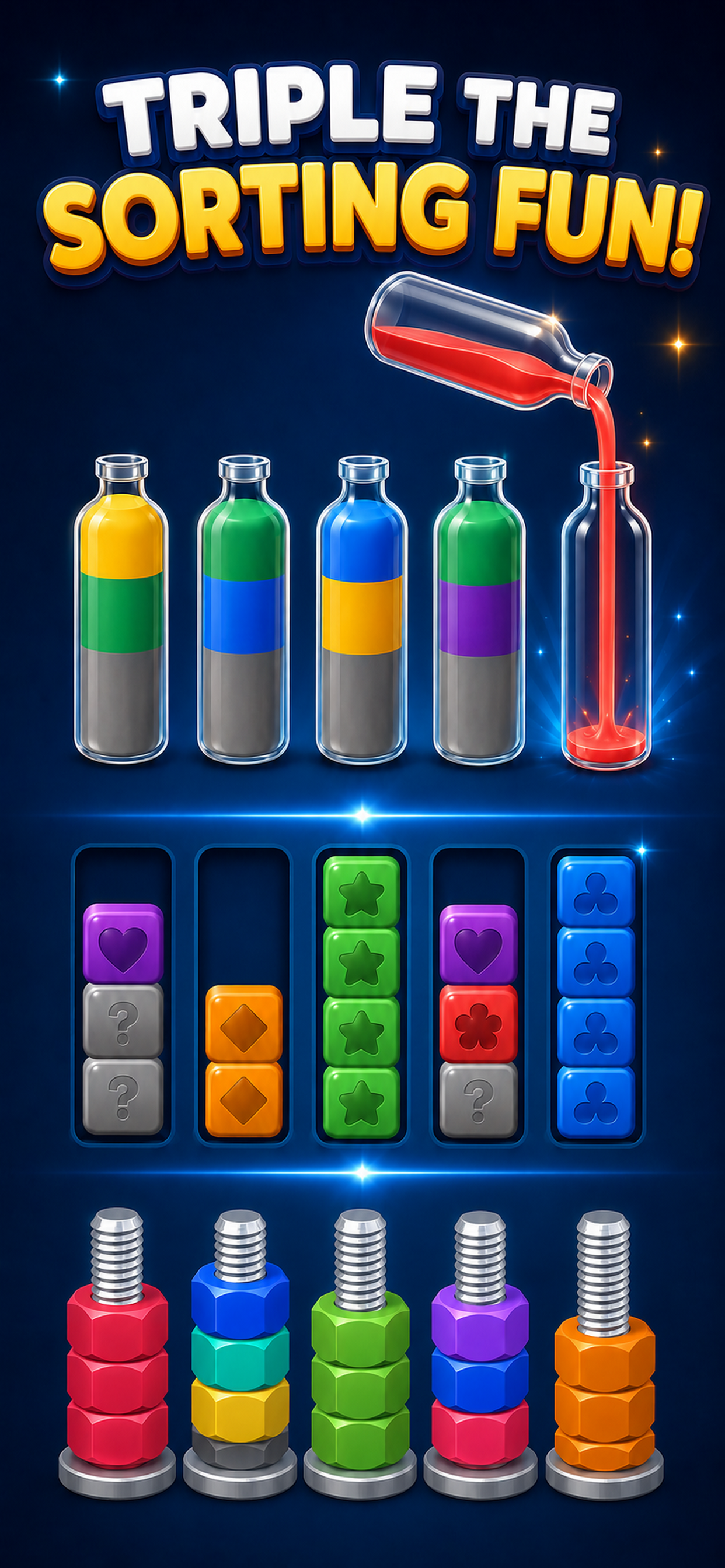 Crazy Sort - Nuts Water Blocks screenshot 4