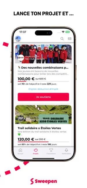 Sweepen - Financez votre Sport screenshot 3