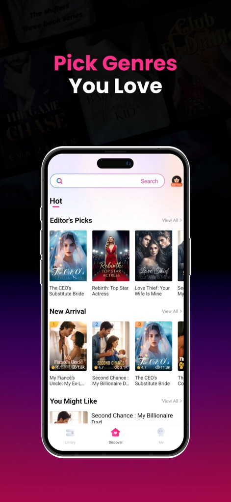 NovelFlow: Unlimited Books - Navigate through the extensive collection using genre-specific categories and discover new favorites through personalized recommendations, catering to diverse literary tastes.