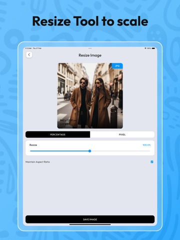 Photo Tools: compress, resize iPad screenshot
