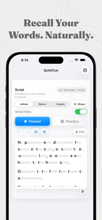 QuietCue: Speak, Don’t Read screenshot 1
