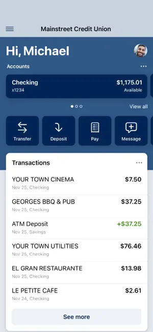 Mainstreet Credit Union screenshot 1