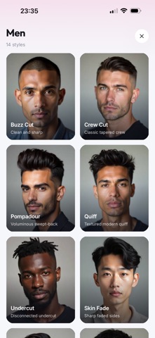 Coify: AI Hairstyle Try-On iPhone screenshot