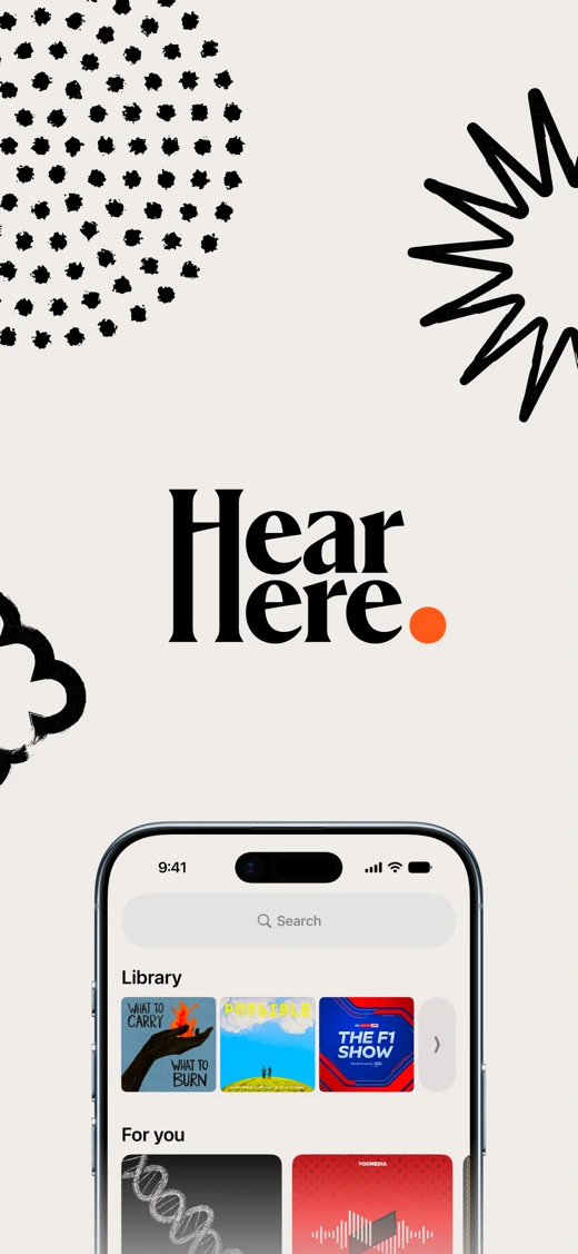 HearHere: Podcast Player screenshot 1