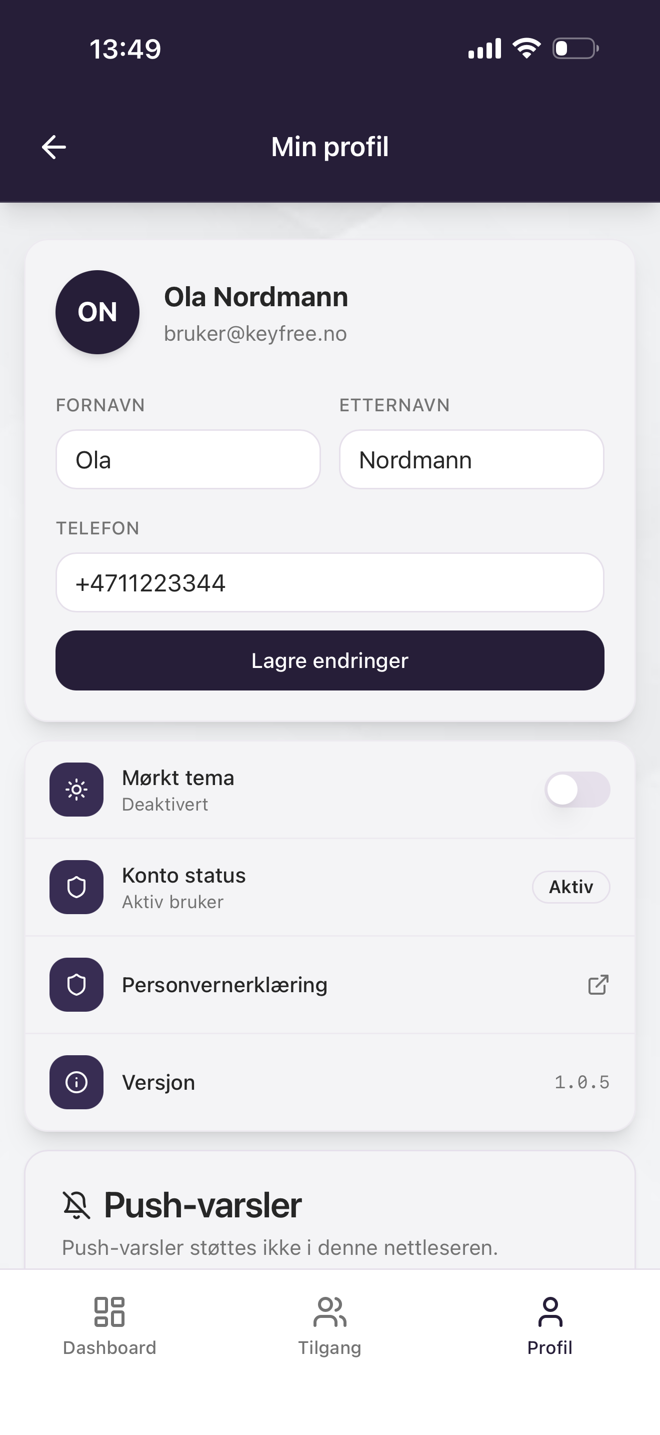 Min Keyfree