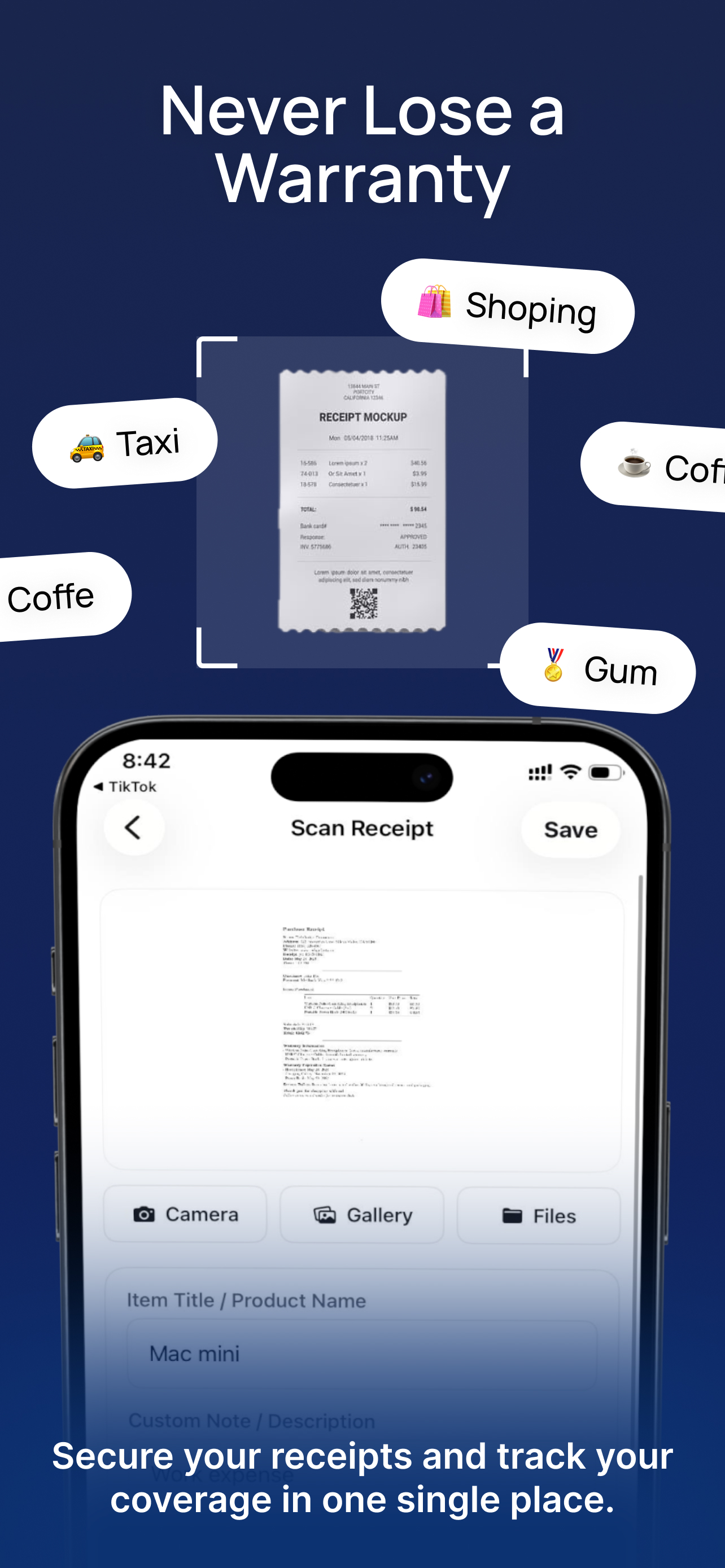 Shelft: Warranty Tracker & Log