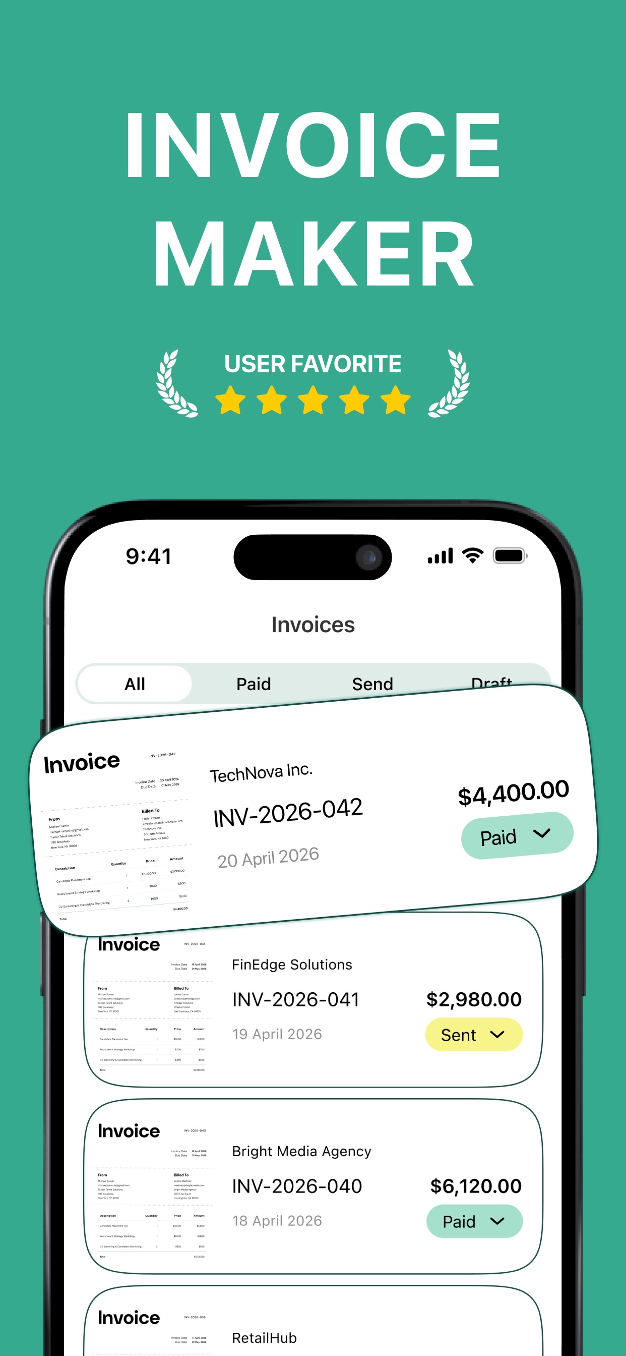 Screenshot 1 of Invoice Maker‧‧