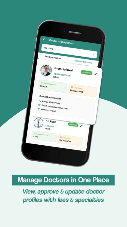 StayChecked - Clinic Admin