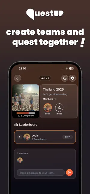 questUP | Sidequests, Teams screenshot 1