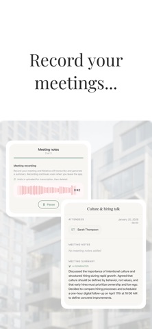 Relativa: Contacts & Meetings screenshot