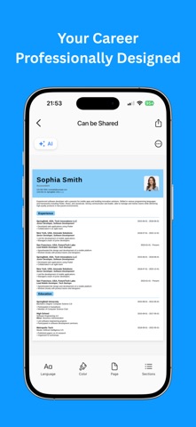CV Maker - Intelligent Resume iPhone screenshot 5
