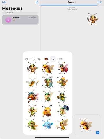 Zap Lightning Bug Stickers iPad screenshot