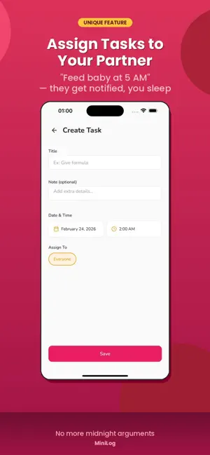MiniLog: Baby & Infant Tracker screenshot 1