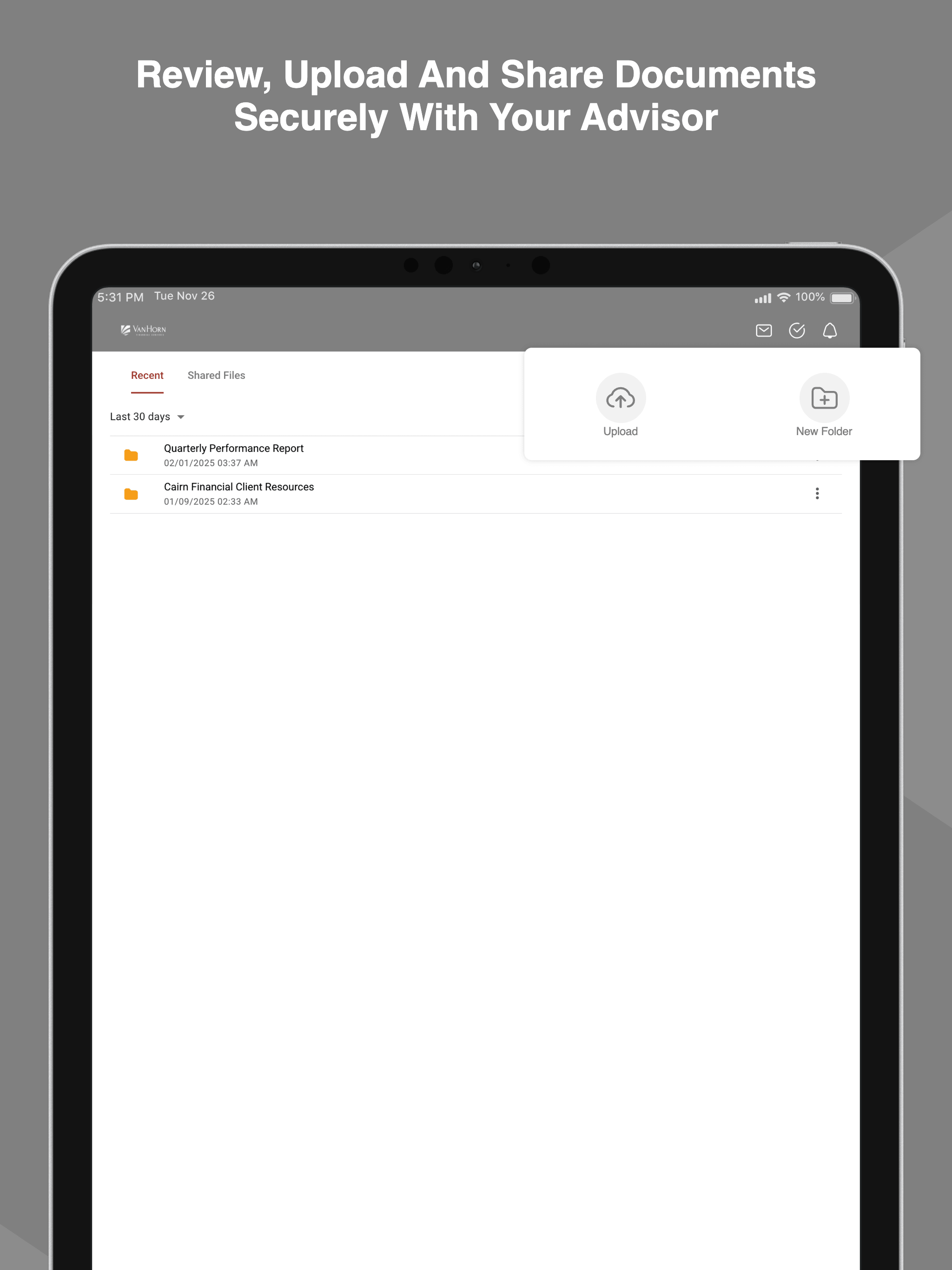 Van Horn Wealth Portal screenshot 8