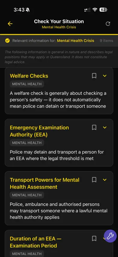 Know Your Rights QLD screenshot 3