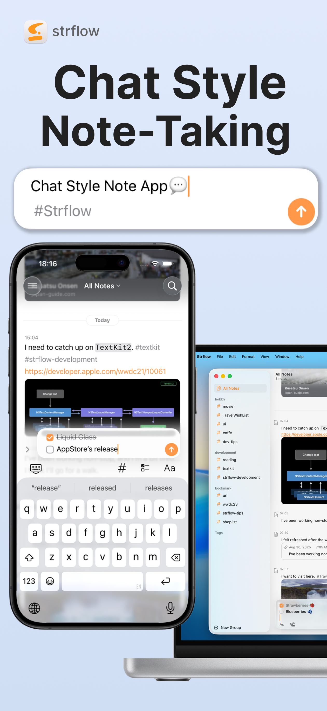 Strflow: Text Yourself Notes