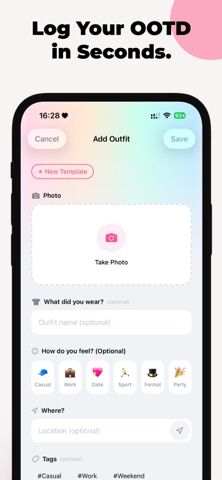 OOTDPal: Outfit Journal&Closet iPhone screenshot