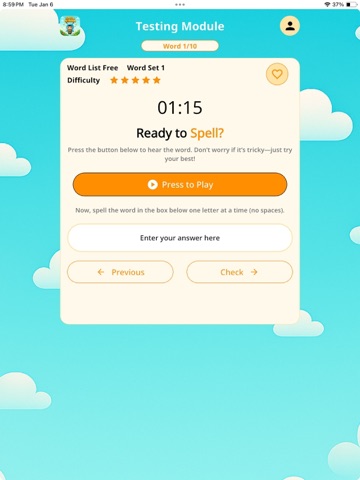 Spell Ninja - AI Spell Coach iPad screenshot