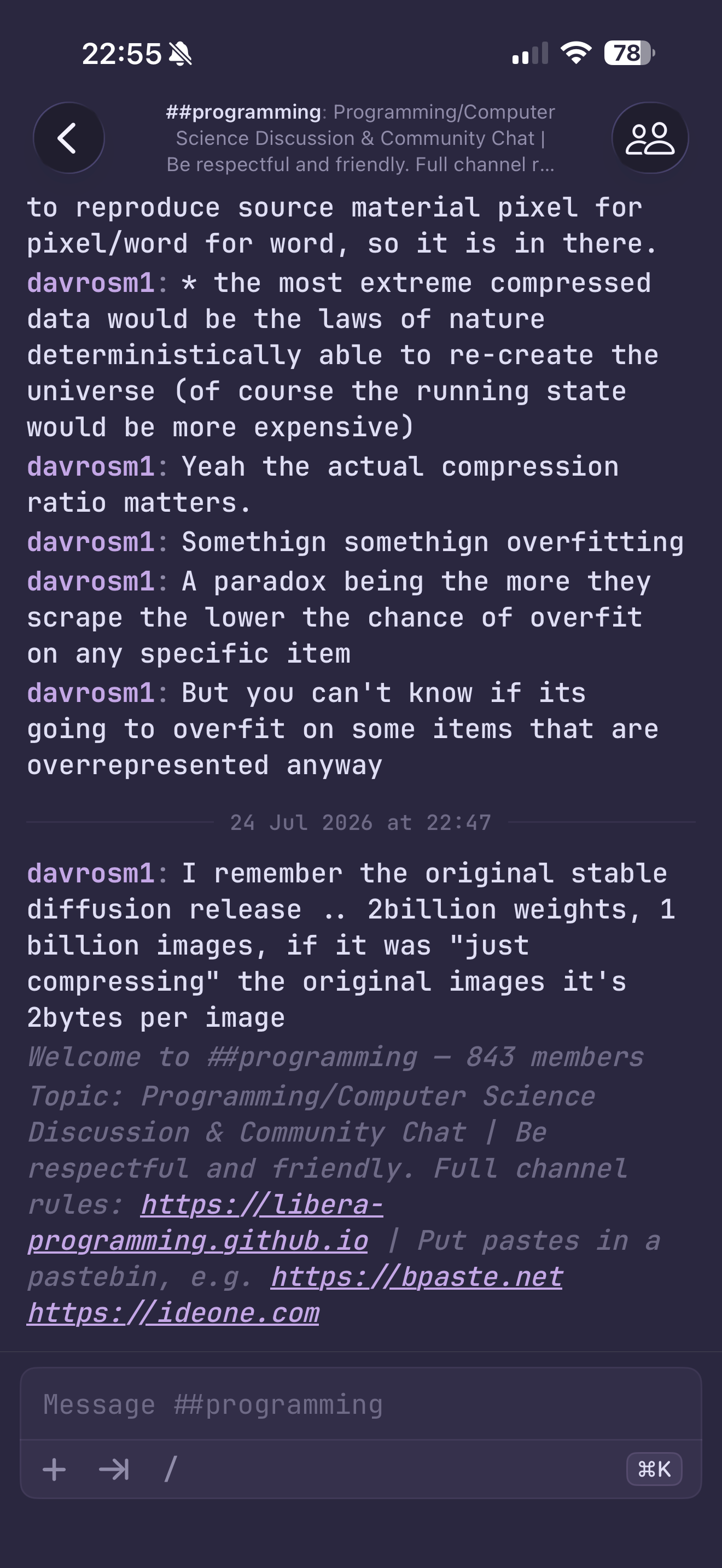 Mango IRC screenshot 2
