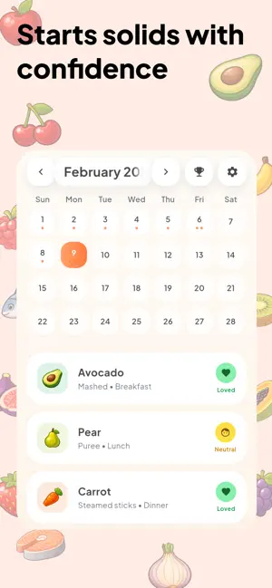 Feedia: Baby Food Tracker screenshot 1