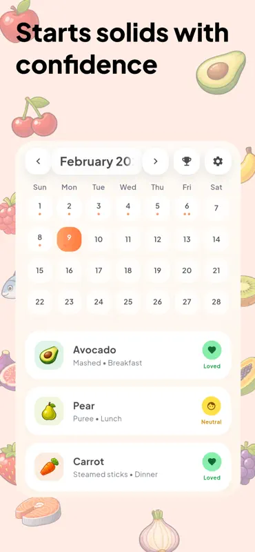 Feedia: Baby Food Tracker screenshot 1 of 5