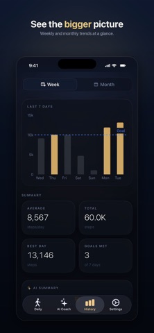 DailyStepsPro - Step Counter Screenshot 4 of 5