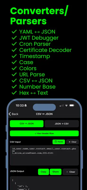 DevKit: JSON, JWT & Dev Tools screenshot 7 of 10