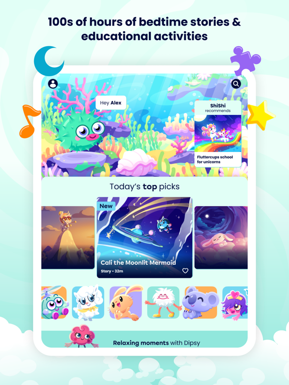 Moshi Kids: Sleep, Relax, Play iPad app afbeelding 1