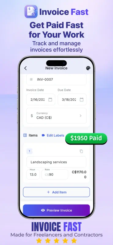 InvoiceFast: Invoice & Mileage screenshot 6 of 6