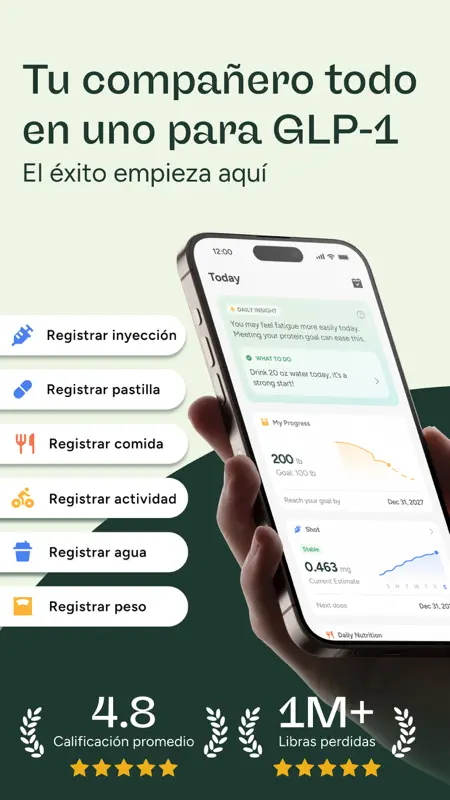 Glowise: Tracker GLP-1 &diario screenshot 1 of 10