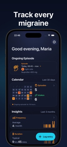 Migrania: Migraine Tracker Screenshot 1 of 9